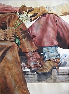 Nelson Boren Handsigned and Numbered Fine Art Giclee on Paper:"Engaged"