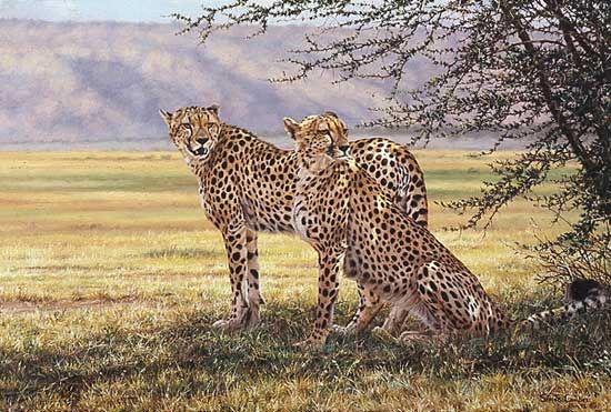Simon Combes Limited Edition Lithograph on Paper :"Imminent Pursuit"