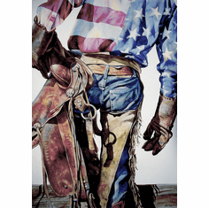 Nelson Boren Handsigned and Numbered Limited Edition Giclee on Paper:"4th of July on the Ranch"