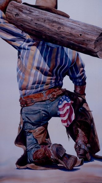Nelson Boren Handsigned and Numbered Limited Edition Giclee on Paper:"Logging"