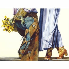 Nelson Boren Handsigned and Numbered Limited Edition Giclee on Paper:"Making Up"