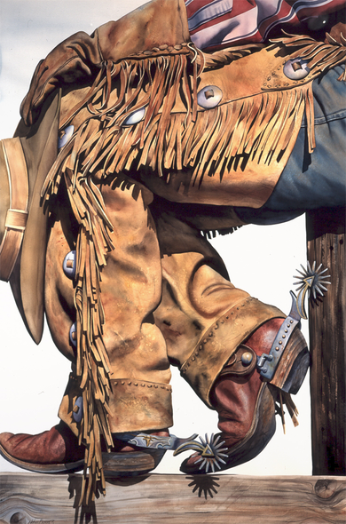 Nelson Boren Handsigned and Numbered Limited Edition Giclee on Paper:"Miles of Fringe"