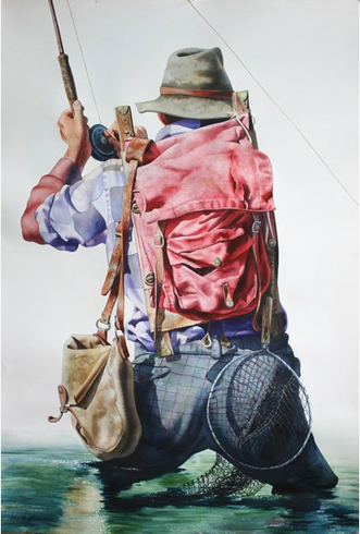 Nelson Boren Handsigned and Numbered Limited Edition Giclee on Paper:"Old Time Fishin'" Nelson Boren Handsigned and Numbered Limited Edition Giclee on Paper:"Old Time Fishin'"