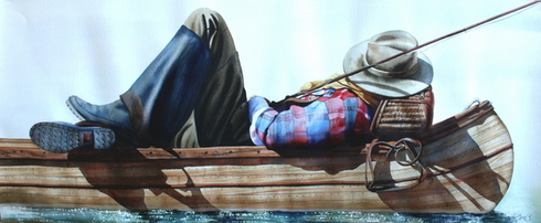 Nelson Boren Handsigned and Numbered Limited Edition Giclee on Paper:"Out Of The Office"