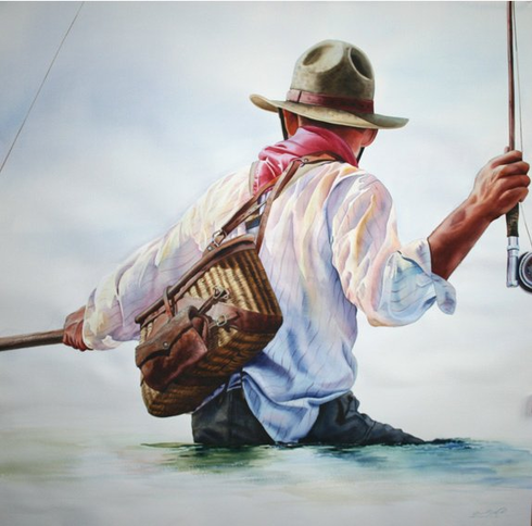 Nelson Boren Handsigned and Numbered Limited Edition Giclee on Paper:"River Roundup" Nelson Boren Handsigned and Numbered Limited Edition Giclee on Paper:"River Roundup"