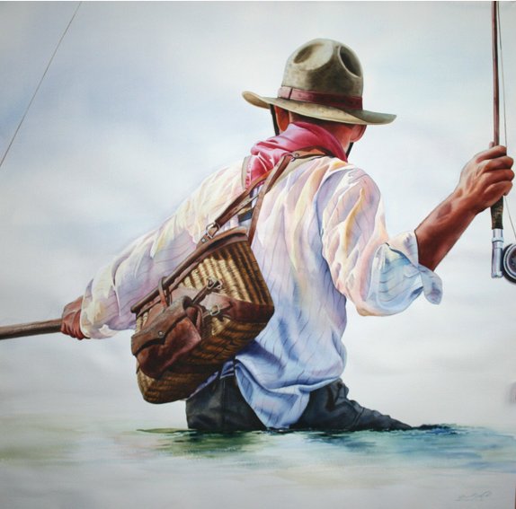 Nelson Boren Handsigned and Numbered Limited Edition Giclee on Paper:"River Roundup"
