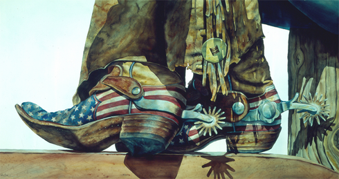 Nelson Boren Handsigned and Numbered Limited Edition Giclee on Paper:"Uncle Sam"