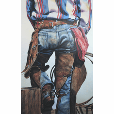 Nelson Boren Handsigned and Numbered Limited Edition Lithograph on Paper:"Standing Easy"