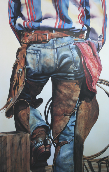 Nelson Boren Handsigned and Numbered Limited Edition Lithograph on Paper:"Standing Easy"
