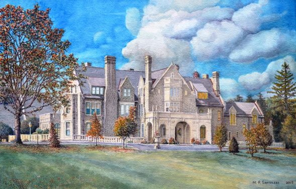 Nicholas P. Santoleri Hand Signed and Numbered Limited Edition Print:"Academy of Notre Dame de Namur"
