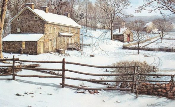 Nicholas P. Santoleri Limited Edition Paper Lithographs : " Colonial Plantation "