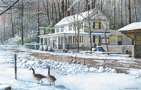 Nicholas P. Santoleri Limited Edition Paper Lithographs : " Valley Green III "
