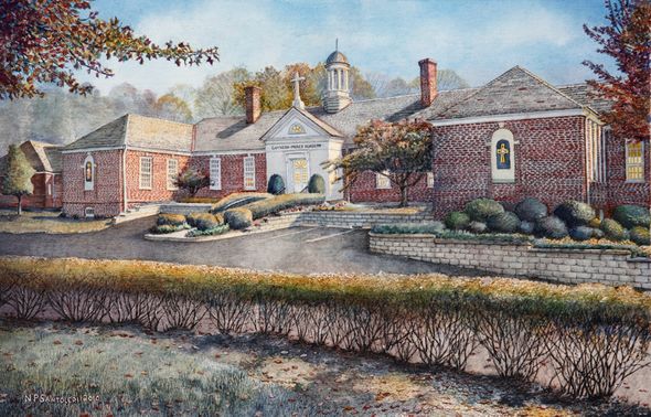 Nicholas Santoleri Hand Signed and Numbered Limited Edition Print:"Gwynedd-Mercy Academy"