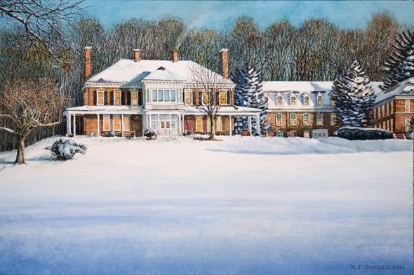 Nicholas Santoleri Hand Signed and Numbered Limited Edition Print:"Malvern Retreat House"