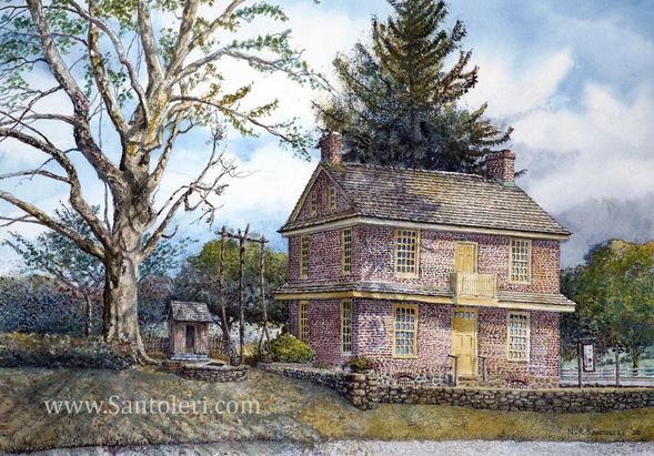 Nicholas Santoleri Hand Signed and Numbered Limited Edition Print:"The Square Tavern II"
