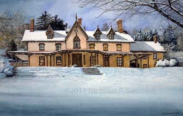Nicholas Santoleri Hand Signed and Numbered Limited Edition Print:"The Grange Estate"