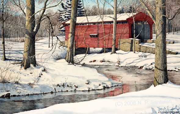 Nicholas Santoleri Limited Edition Print:"Bartram Bridge"
