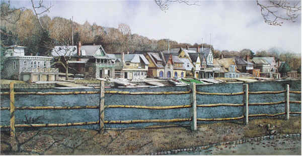 Nicholas Santoleri Limited Edition Print:"Boathouse Row 4 (Philadelphia, PA)"