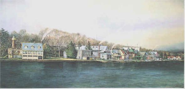 Nicholas Santoleri Limited Edition Print:"Boathouse Row III (Philadelphia, PA)"