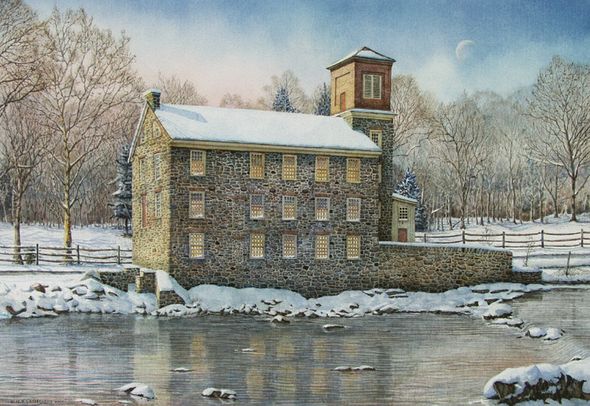 Nicholas Santoleri Limited Edition Print:"Breck's Mill (near Wilmington, Delaware)"