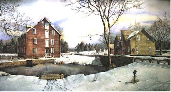Nicholas Santoleri Limited Edition Print:"Kirby's Mill (Medford, NJ)"