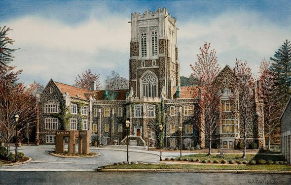 Nicholas Santoleri Limited Edition Print:"Lehigh University (Alumni Memorial Building)"