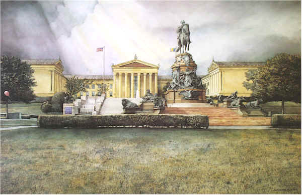 Nicholas Santoleri Limited Edition Print:"The Philadelphia Museum of Art (Philadelphia, PA)"
