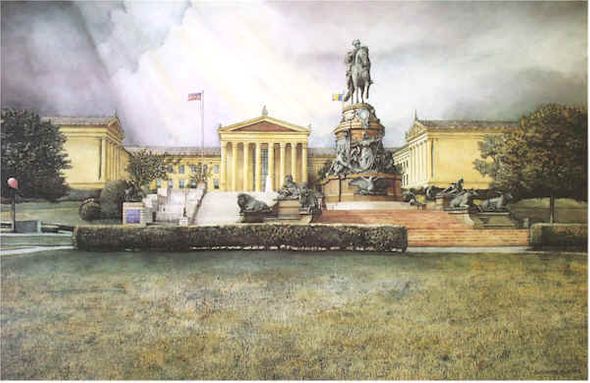 Nicholas Santoleri Limited Edition Print:"The Philadelphia Museum of Art (Philadelphia, PA)"