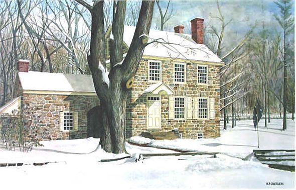 Nicholas Santoleri Limited Edition Print:"Washington's Headquarters (Valley Forge, PA)"