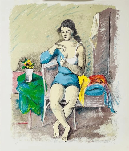 Nicolai Cikovsky Signed Limited Edition Print on Paper: "Russian American " Nicolai Cikovsky Signed Limited Edition Print on Paper: "Russian American "