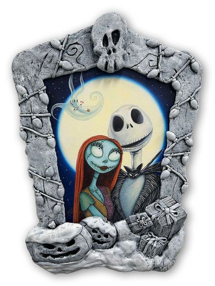 Nightmare Before Christmas Limited Edition Framed Canvas: ''Meant To Be'' by Denyse Klette