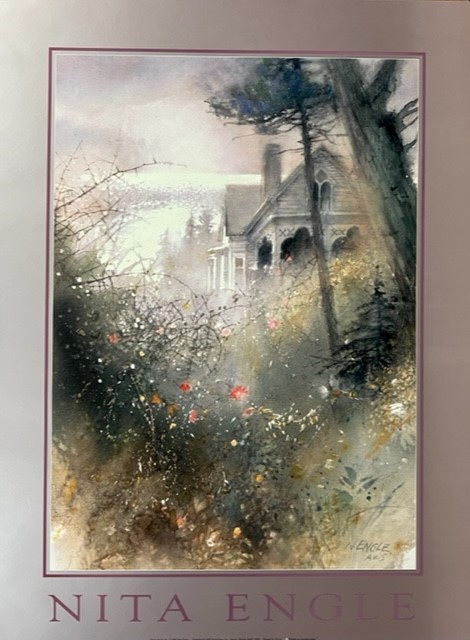 Nita Engle Fine Art Poster Open Edition Paper Lithograph:"House by the Sea"