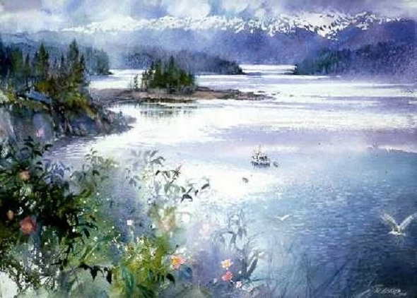 Nita Engle Limited Edition Lithograph: "Misty Isle"