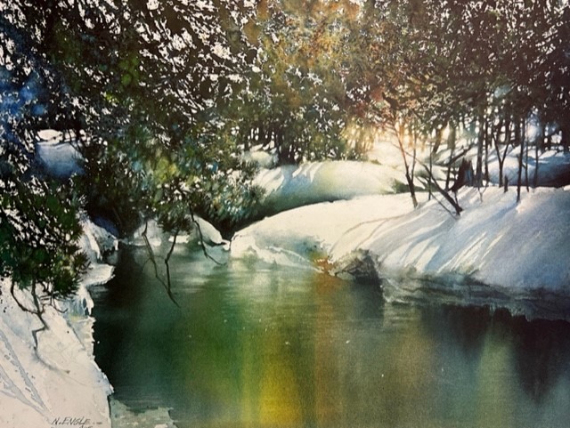 Nita Engle Signed by the Artist Limited Edition Paper Lithograph:"Lost Creek"