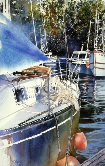 Nita Engle Signed by the Artist Limited Edition Paper Lithograph:"Salty Dog"