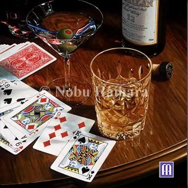 Nobu Haihara Handsigned & Numbered Archival Gicl&eacute;e on Canvas:"Playing With A Full Deck "