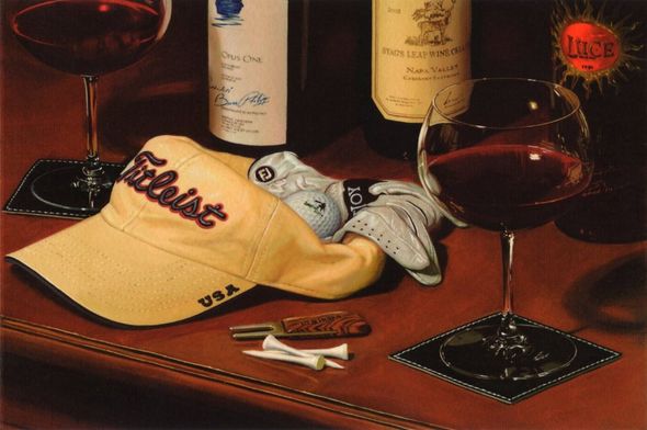 Nobu Haihara Handsigned & Numbered Archival Gicl&eacute;e on Canvas:"Vintage Titleist"