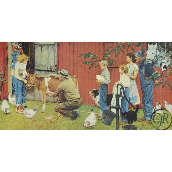 Norman Rockwell Collotype on Paper:"The Country Agricultural Agent"  | Out of Stock