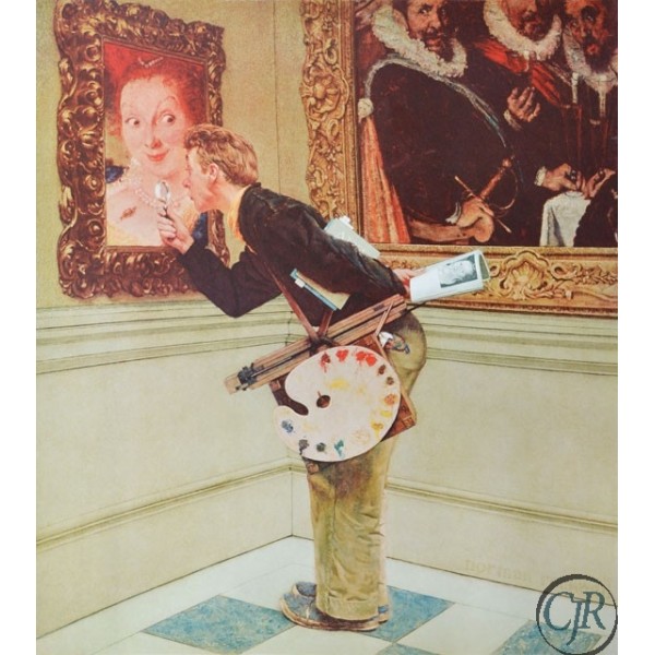 Norman Rockwell Collotype on Paper:"The Critic"