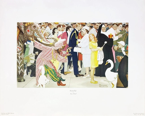 Norman Rockwell Limited Edition Collotype Print: "SATURDAY PEOPLE"