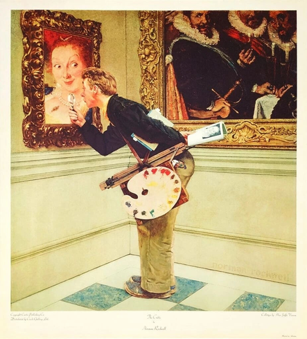 Norman Rockwell Limited Edition Collotype Print: "THE CRITIC" Norman Rockwell Limited Edition Collotype Print: "THE CRITIC"