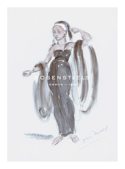 Oliver Messel Hand Numbered Limited Edition Print on Paper :"Designs for Cleopatra II"