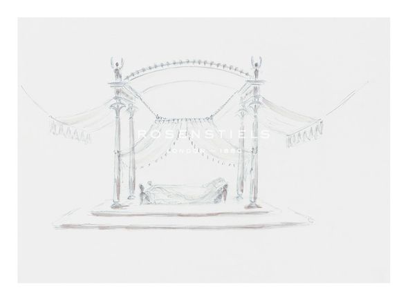 Oliver Messel Hand Numbered Limited Edition Print on Paper :"Designs for Cleopatra LI"