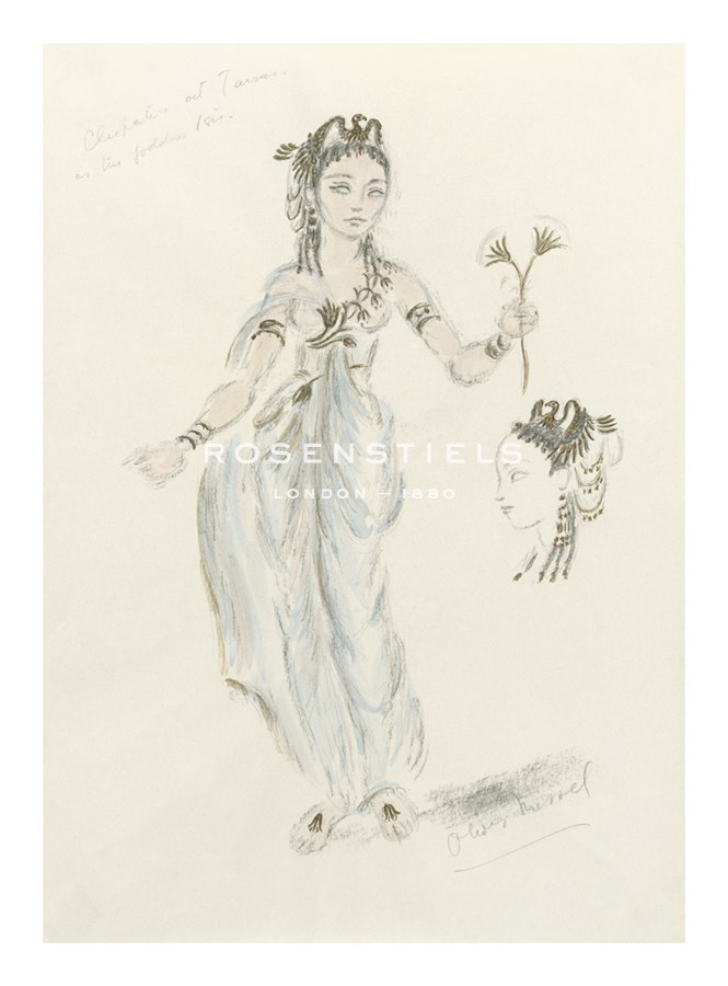 Oliver Messel Hand Numbered Limited Edition Print on Paper :"Designs For Cleopatra LIII"