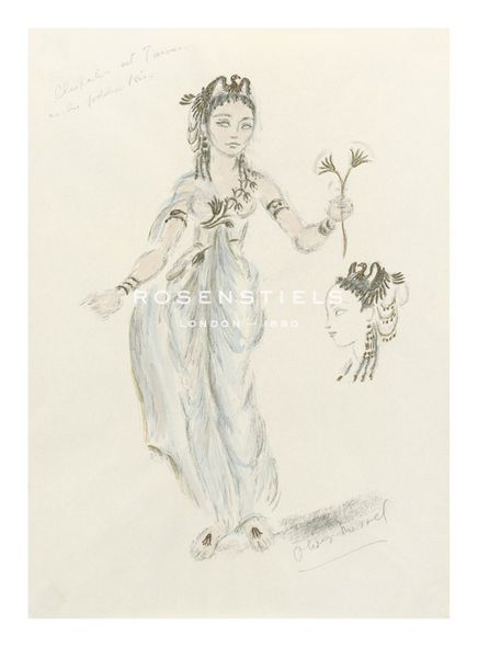 Oliver Messel Hand Numbered Limited Edition Print on Paper :"Designs For Cleopatra LIII"