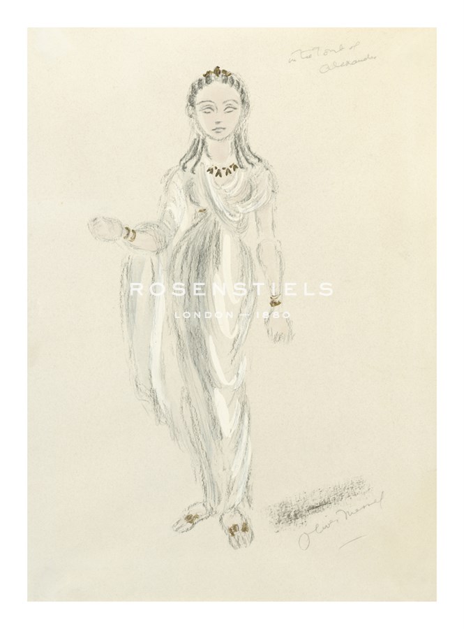 Oliver Messel Hand Numbered Limited Edition Print on Paper :"Designs For Cleopatra LIV"