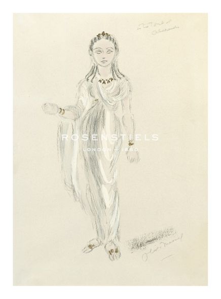 Oliver Messel Hand Numbered Limited Edition Print on Paper :"Designs For Cleopatra LIV"