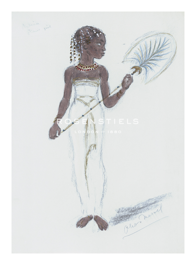 Oliver Messel Hand Numbered Limited Edition Print on Paper :"Designs for Cleopatra VI"