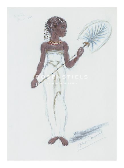 Oliver Messel Hand Numbered Limited Edition Print on Paper :"Designs for Cleopatra VI"
