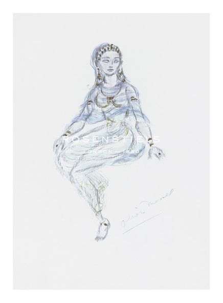 Oliver Messel Hand Numbered Limited Edition Print on Paper :"Designs for Cleopatra VII"